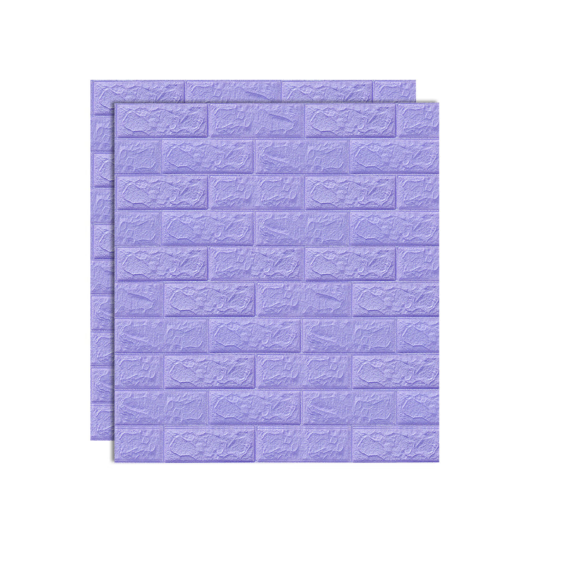 Modern Wall Paneling Foam Peel and Stick 3D Embossed Indoor Wall Panel Light Purple Clearhalo 'Flooring 'Home Improvement' 'home_improvement' 'home_improvement_wall_paneling' 'Wall Paneling' 'wall_paneling' 'Walls & Ceilings' Walls and Ceiling' 6785589