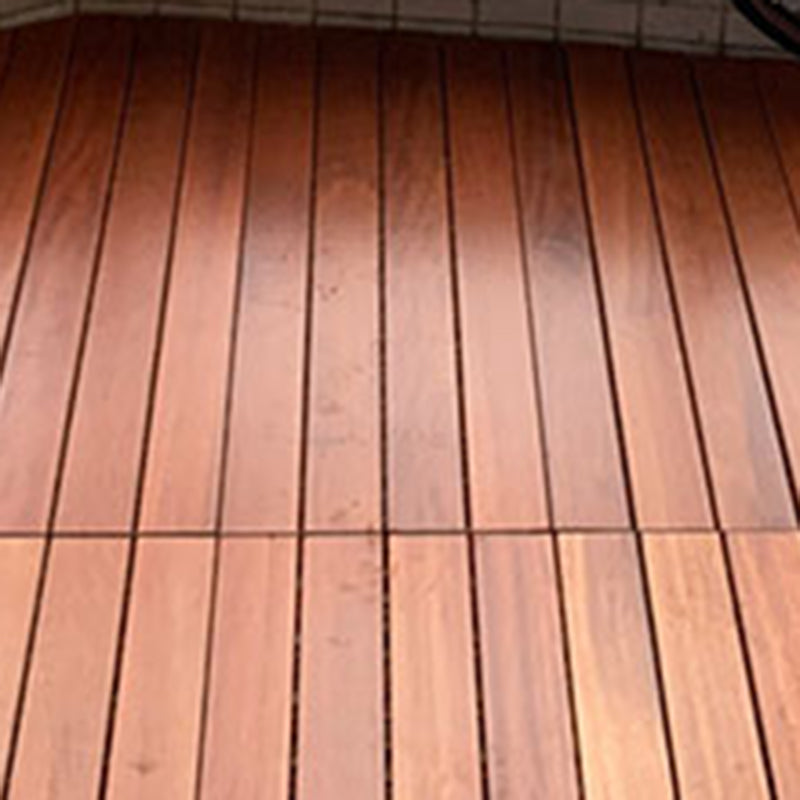 Rectangle Teak Floor Tile Water Resistant Click Lock Wooden Floor for Balcony Clearhalo 'Flooring 'Hardwood Flooring' 'hardwood_flooring' 'Home Improvement' 'home_improvement' 'home_improvement_hardwood_flooring' Walls and Ceiling' 6785986