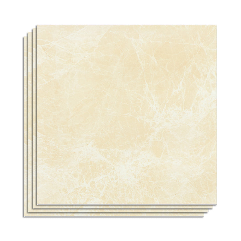 Modern Style Floor Tile Straight Edge Rectangle Stone Appearance Floor Tile Yellow 16"L x 16"W x 0.4"H Clearhalo 'Floor Tiles & Wall Tiles' 'floor_tiles_wall_tiles' 'Flooring 'Home Improvement' 'home_improvement' 'home_improvement_floor_tiles_wall_tiles' Walls and Ceiling' 6786044