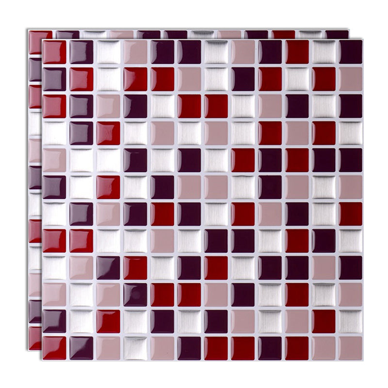 Modern Peel and Stick Backsplash Wall Tile PVC Peel & Stick Field Tile Rose Red Clearhalo 'Flooring 'Home Improvement' 'home_improvement' 'home_improvement_peel_stick_blacksplash' 'Peel & Stick Backsplash Tile' 'peel_stick_blacksplash' 'Walls & Ceilings' Walls and Ceiling' 6786420