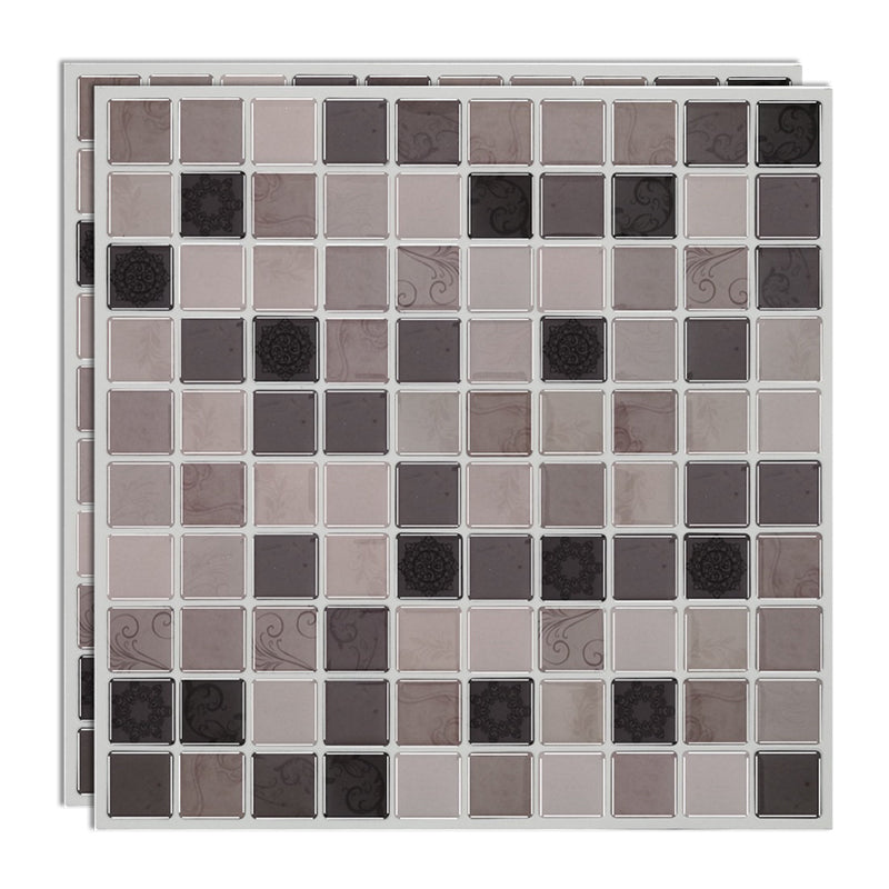 Modern Peel and Stick Backsplash Wall Tile PVC Peel & Stick Field Tile Black-Gray Clearhalo 'Flooring 'Home Improvement' 'home_improvement' 'home_improvement_peel_stick_blacksplash' 'Peel & Stick Backsplash Tile' 'peel_stick_blacksplash' 'Walls & Ceilings' Walls and Ceiling' 6786424