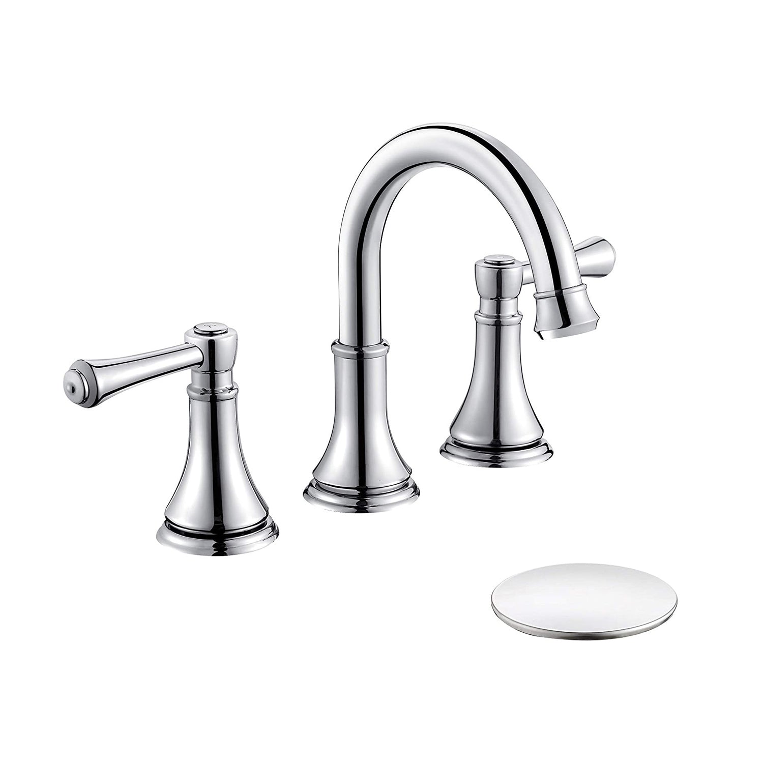 Modern Sink Faucet Widespread Faucet with 2 Handles and 3 Holes Clearhalo 'Bathroom Remodel & Bathroom Fixtures' 'Bathroom Sink Faucets' 'Bathroom Sinks & Faucet Components' 'bathroom_sink_faucets' 'Home Improvement' 'home_improvement' 'home_improvement_bathroom_sink_faucets' 6786551