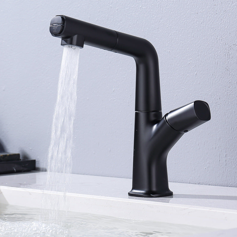 Single Handle Faucet Contemporary Vessel Sink Faucet for Bathroom Negro Clearhalo 'bathroom_sink_faucets' 'Conjunta de Baño y Conjunta de Grifo' 'Coronamiento de Baño y Dispositivo de Baño' 'Grifo del lavabo del baño' 'Hogar' 'home_improvement' 'home_improvement_bathroom_sink_faucets' 'Mejoras para el hogar' 6786561