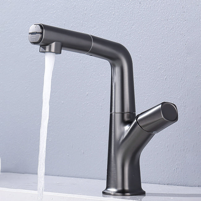 Single Handle Faucet Contemporary Vessel Sink Faucet for Bathroom Gris Clearhalo 'bathroom_sink_faucets' 'Conjunta de Baño y Conjunta de Grifo' 'Coronamiento de Baño y Dispositivo de Baño' 'Grifo del lavabo del baño' 'Hogar' 'home_improvement' 'home_improvement_bathroom_sink_faucets' 'Mejoras para el hogar' 6786564