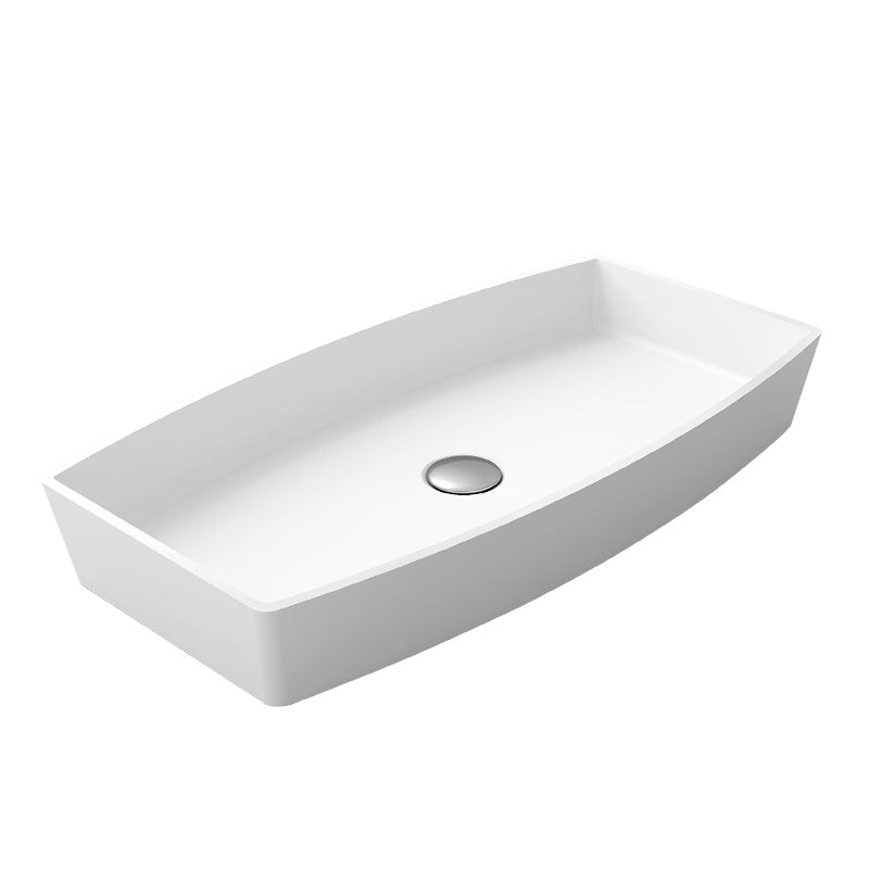 Modern Bathroom Sink Man Made Rock Rectangular Vessel Lavatory Sink(Not Included Faucet) Clearhalo 'Bathroom Remodel & Bathroom Fixtures' 'Bathroom Sinks & Faucet Components' 'Bathroom Sinks' 'bathroom_sink' 'Home Improvement' 'home_improvement' 'home_improvement_bathroom_sink' 6786903