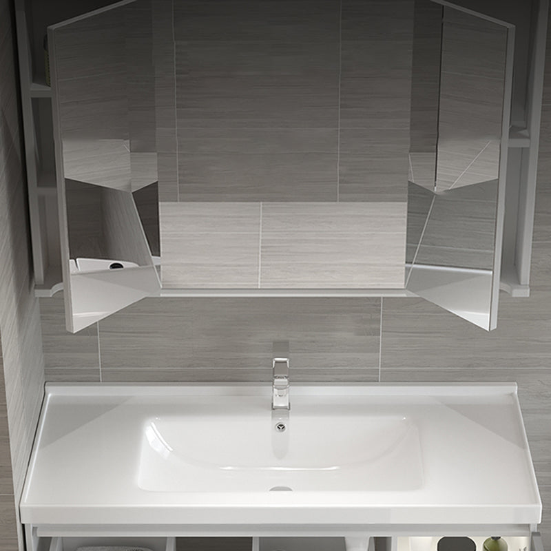 Contemporary Bathroom Sink Rectangular Porcelain Drop-in Bathroom Sink with Pop-Up Drain Clearhalo 'Bathroom Remodel & Bathroom Fixtures' 'Bathroom Sinks & Faucet Components' 'Bathroom Sinks' 'bathroom_sink' 'Home Improvement' 'home_improvement' 'home_improvement_bathroom_sink' 6786920