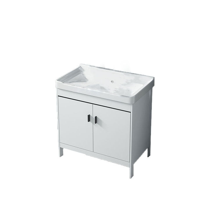 Gorgeous Metal Vanity Cabinet Freestanding Standard Open Console with Sink Set Bathroom Vanity Clearhalo 'Bathroom Remodel & Bathroom Fixtures' 'Bathroom Vanities' 'bathroom_vanities' 'Home Improvement' 'home_improvement' 'home_improvement_bathroom_vanities' 6787021