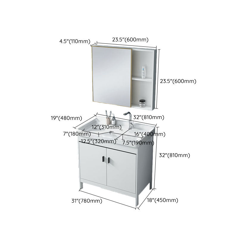 Gorgeous Metal Vanity Cabinet Freestanding Standard Open Console with Sink Set Clearhalo 'Bathroom Remodel & Bathroom Fixtures' 'Bathroom Vanities' 'bathroom_vanities' 'Home Improvement' 'home_improvement' 'home_improvement_bathroom_vanities' 6787030