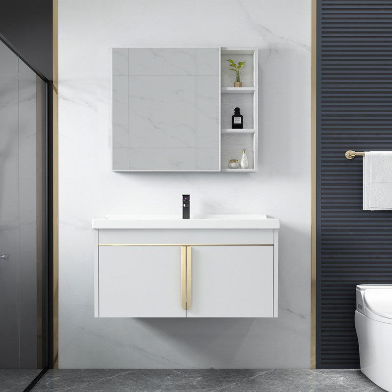 Contemporary Wall Mount Bath Vanity Mirror Cabinet Vanity Cabinet with Storage Shelving Clearhalo 'Bathroom Remodel & Bathroom Fixtures' 'Bathroom Vanities' 'bathroom_vanities' 'Home Improvement' 'home_improvement' 'home_improvement_bathroom_vanities' 6787057