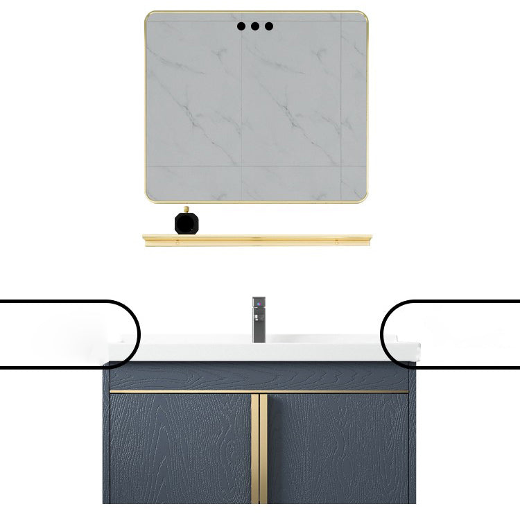 Contemporary Wall Mount Bath Vanity Mirror Cabinet Vanity Cabinet with Storage Shelving Clearhalo 'Bathroom Remodel & Bathroom Fixtures' 'Bathroom Vanities' 'bathroom_vanities' 'Home Improvement' 'home_improvement' 'home_improvement_bathroom_vanities' 6787065