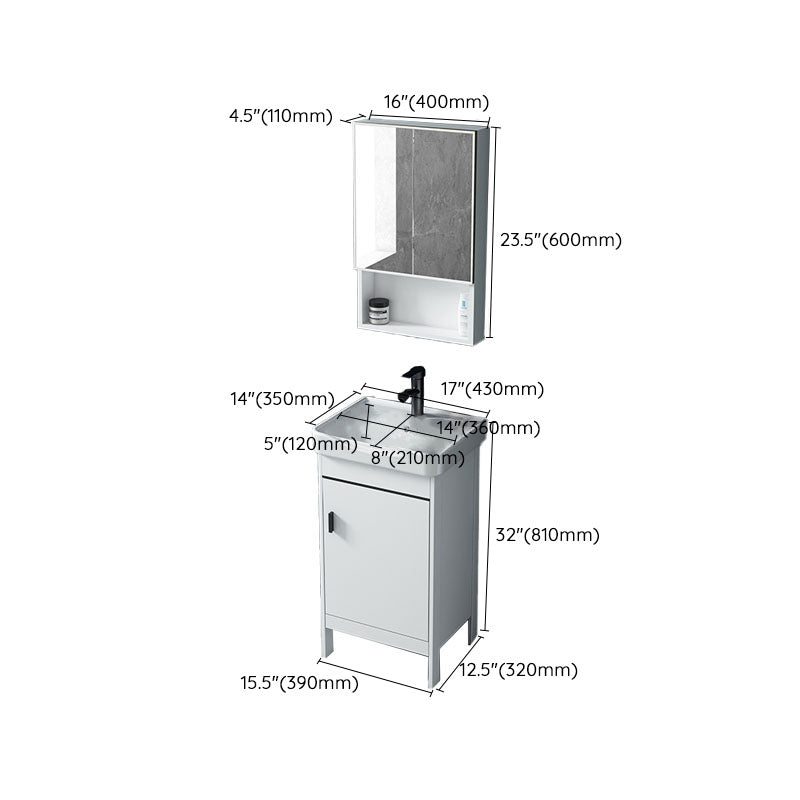 Modern Sink Vanity Free-standing Standard White Vanity Cabinet Clearhalo 'Bathroom Remodel & Bathroom Fixtures' 'Bathroom Vanities' 'bathroom_vanities' 'Home Improvement' 'home_improvement' 'home_improvement_bathroom_vanities' 6787173