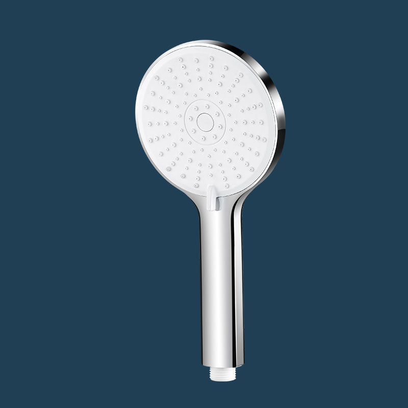 ABS Plastic Handheld Shower Head High Flow 5-Spray Patterns Wall-Mount Showerhead White/Silver Hand Shower None Clearhalo 'Bathroom Remodel & Bathroom Fixtures' 'Home Improvement' 'home_improvement' 'home_improvement_shower_heads' 'Shower Heads' 'shower_heads' 'Showers & Bathtubs Plumbing' 'Showers & Bathtubs' 6787663