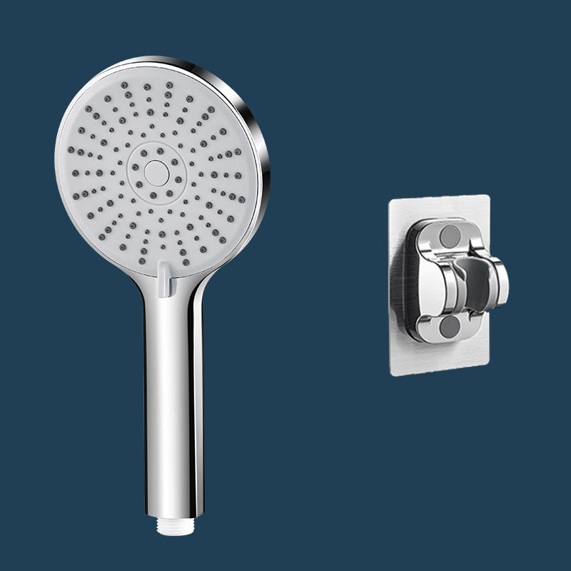 ABS Plastic Handheld Shower Head High Flow 5-Spray Patterns Wall-Mount Showerhead Silver/Gray Shower Head with Wall Pedestal None Clearhalo 'Bathroom Remodel & Bathroom Fixtures' 'Home Improvement' 'home_improvement' 'home_improvement_shower_heads' 'Shower Heads' 'shower_heads' 'Showers & Bathtubs Plumbing' 'Showers & Bathtubs' 6787667