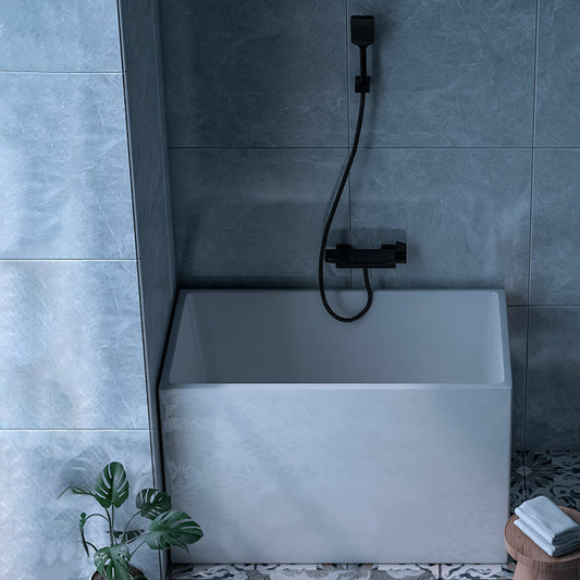 Acrylic Soaking Bathtub Antique Finish Back to Wall Bath Tub (Board not Included) Clearhalo 'Bathroom Remodel & Bathroom Fixtures' 'Bathtubs' 'Home Improvement' 'home_improvement' 'home_improvement_bathtubs' 'Showers & Bathtubs' 6792759