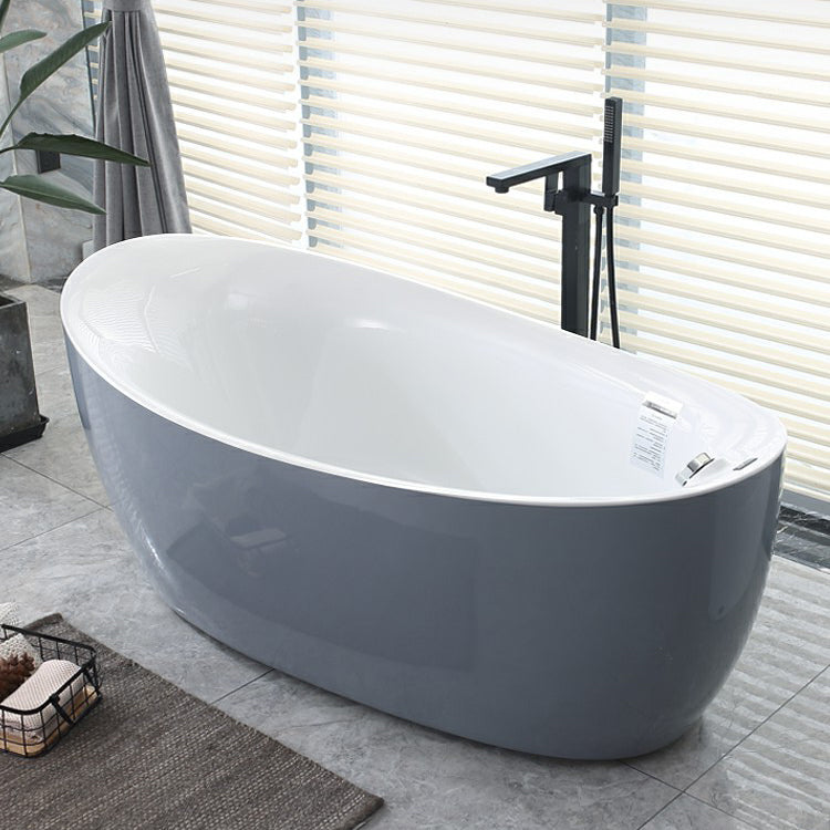 Modern 25.2-inch Tall Acrylic Bathtub Freestanding Soaking Bath (Board not Included) Clearhalo 'Bathroom Remodel & Bathroom Fixtures' 'Bathtubs' 'Home Improvement' 'home_improvement' 'home_improvement_bathtubs' 'Showers & Bathtubs' 6792792