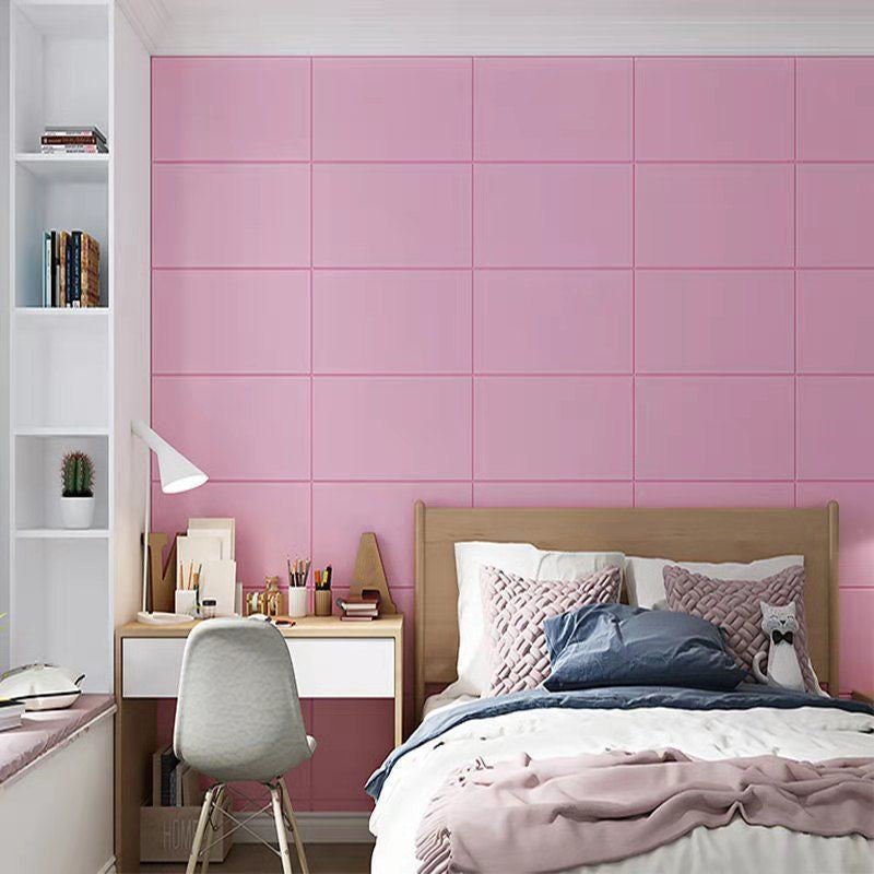 Glam Wall Access Panel Peel and Stick Wall Access Panel for Living Room and Bedroom Pink 0.18"H 10-Piece Set Clearhalo 'Flooring 'Home Improvement' 'home_improvement' 'home_improvement_wall_paneling' 'Wall Paneling' 'wall_paneling' 'Walls & Ceilings' Walls and Ceiling' 6799634