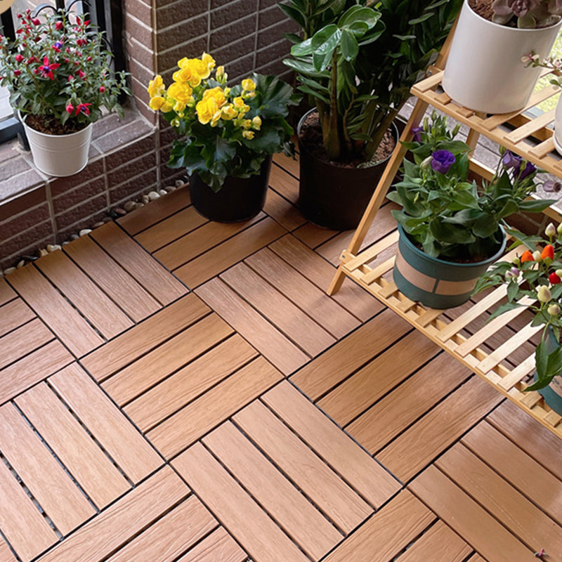 Square Engineered Wooden Floor Water Resistant Smooth Floor Tile for Patio Garden Camel Clearhalo 'Flooring 'Hardwood Flooring' 'hardwood_flooring' 'Home Improvement' 'home_improvement' 'home_improvement_hardwood_flooring' Walls and Ceiling' 6799765