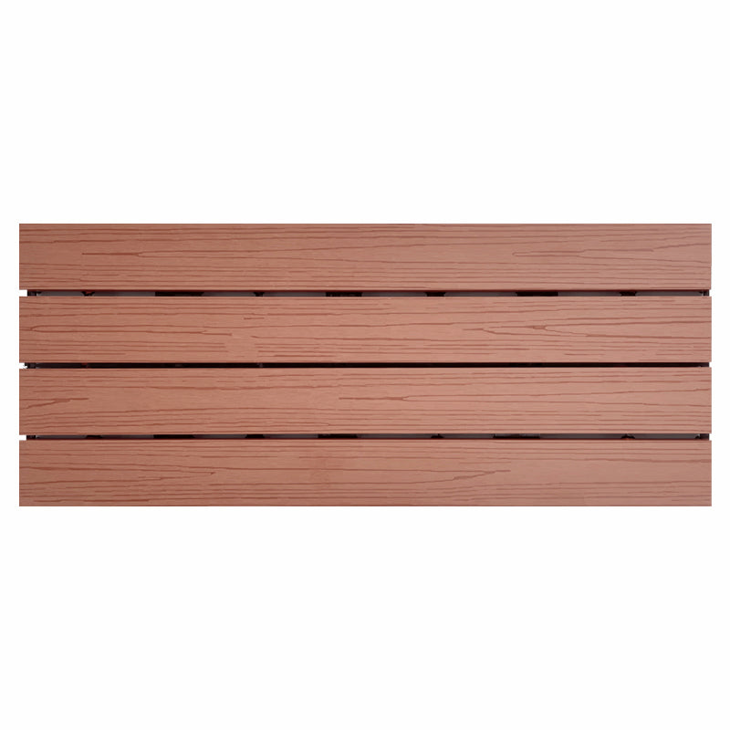 Smooth Water Resistant Floor Tile Rectangle Engineered Wooden Floor for Patio Garden Red Wood Clearhalo 'Flooring 'Hardwood Flooring' 'hardwood_flooring' 'Home Improvement' 'home_improvement' 'home_improvement_hardwood_flooring' Walls and Ceiling' 6799774