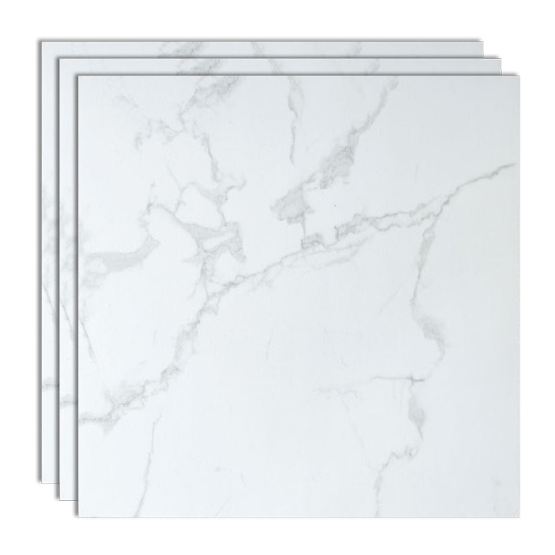 Indoor Square Vinyl Tile Peel and Stick Dirt Resistant Vinyl Tile White-Gray 24"L x 24"W Clearhalo 'Flooring 'Home Improvement' 'home_improvement' 'home_improvement_vinyl_flooring' 'Vinyl Flooring' 'vinyl_flooring' Walls and Ceiling' 6799820