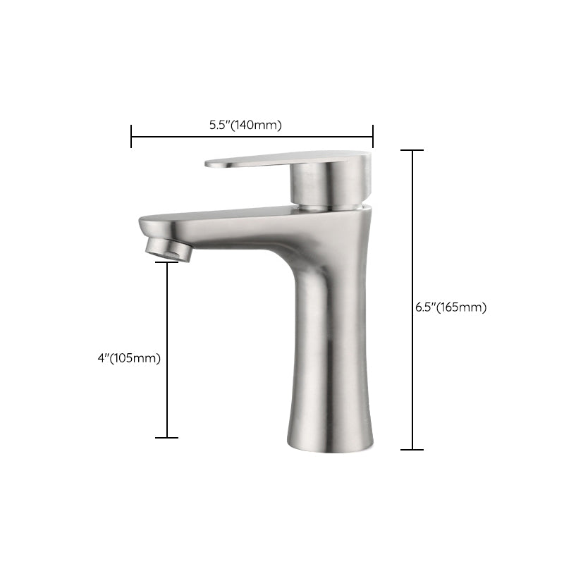 Modern Vessel Faucet Stainless Steel Lever Handles Bathroom Sink Faucet Clearhalo 'bathroom_sink_faucets' 'Conjuntos de Torneiras de Lavatório e Banheiro' 'home_improvement' 'home_improvement_bathroom_sink_faucets' 'Mobiliário Doméstico' 'Página inicial' 'Renovação e equipamento de casa de banho' 'Torneira para lavatório de banheiro' 6799947