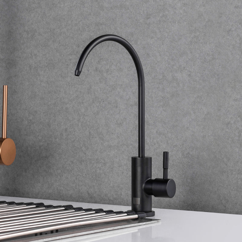 Modern Standard Kitchen Faucet Handle High Arch Bar Kitchen Faucet Black 1 Handle Faucets Clearhalo 'Home Improvement' 'home_improvement' 'home_improvement_kitchen_faucets' 'Kitchen Faucets' 'Kitchen Remodel & Kitchen Fixtures' 'Kitchen Sinks & Faucet Components' 'kitchen_faucets' 6799980