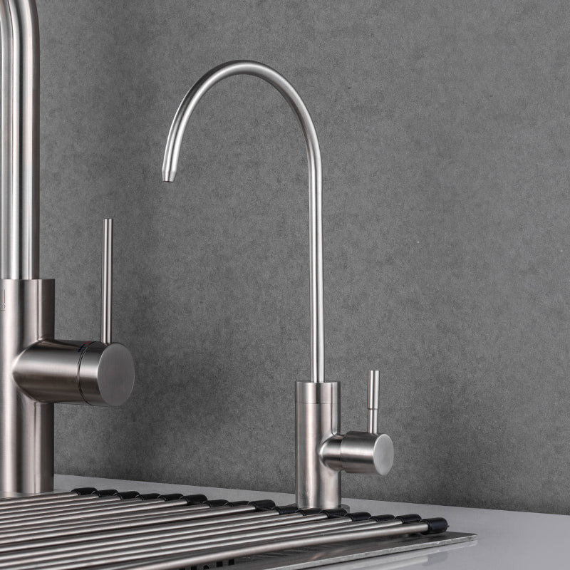 Modern Standard Kitchen Faucet Handle High Arch Bar Kitchen Faucet Stainless Steel 1 Handle Faucets Clearhalo 'Home Improvement' 'home_improvement' 'home_improvement_kitchen_faucets' 'Kitchen Faucets' 'Kitchen Remodel & Kitchen Fixtures' 'Kitchen Sinks & Faucet Components' 'kitchen_faucets' 6799982