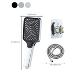 Rectangular Pressurized Shower Head 4-Setting Adjustable Water Flow Handheld Shower Head Clearhalo 'Bathroom Remodel & Bathroom Fixtures' 'Home Improvement' 'home_improvement' 'home_improvement_shower_heads' 'Shower Heads' 'shower_heads' 'Showers & Bathtubs Plumbing' 'Showers & Bathtubs' 6800672