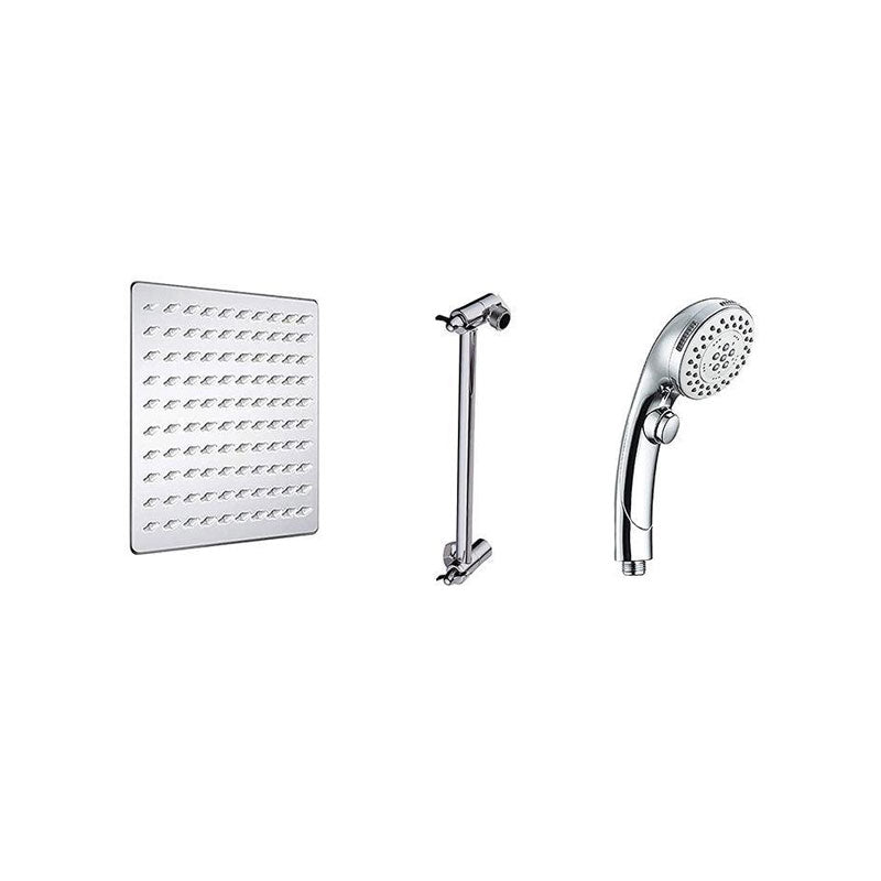 Stainless Steel 8 Inch Shower Set 5 Sprays Hand-Held Shower Head Shower Arm Clearhalo 'Bathroom Remodel & Bathroom Fixtures' 'Home Improvement' 'home_improvement' 'home_improvement_shower_heads' 'Shower Heads' 'shower_heads' 'Showers & Bathtubs Plumbing' 'Showers & Bathtubs' 6800695