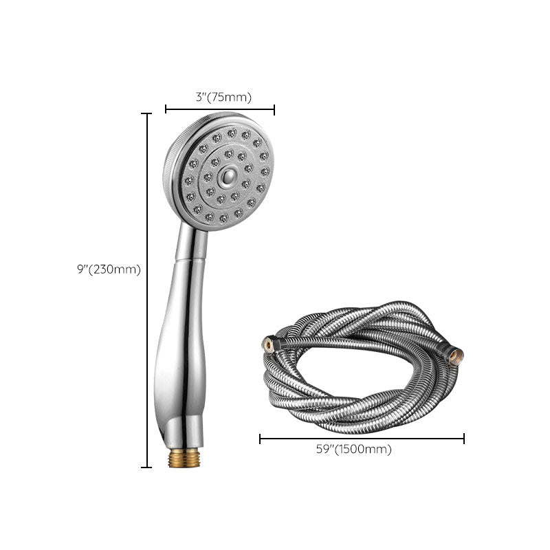 Contemporary Shower Head Metal Handheld Shower Head with Adjustable Water Flow Clearhalo 'Bathroom Remodel & Bathroom Fixtures' 'Home Improvement' 'home_improvement' 'home_improvement_shower_heads' 'Shower Heads' 'shower_heads' 'Showers & Bathtubs Plumbing' 'Showers & Bathtubs' 6800728