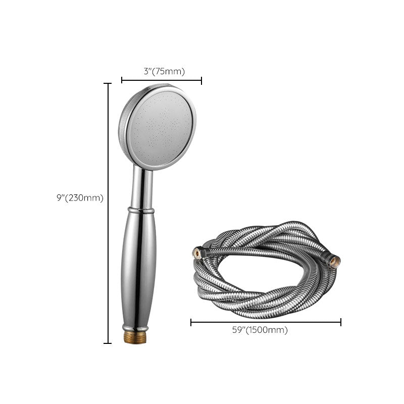 Contemporary Shower Head Metal Handheld Shower Head with Adjustable Water Flow Clearhalo 'Bathroom Remodel & Bathroom Fixtures' 'Home Improvement' 'home_improvement' 'home_improvement_shower_heads' 'Shower Heads' 'shower_heads' 'Showers & Bathtubs Plumbing' 'Showers & Bathtubs' 6800731