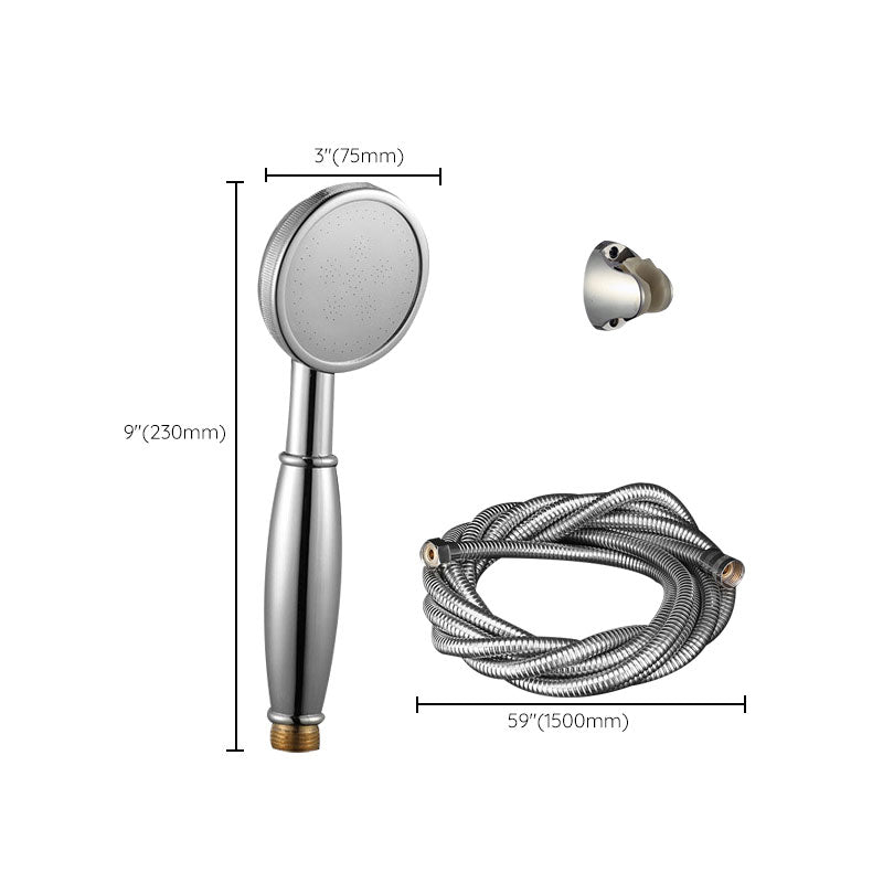 Contemporary Shower Head Metal Handheld Shower Head with Adjustable Water Flow Clearhalo 'Bathroom Remodel & Bathroom Fixtures' 'Home Improvement' 'home_improvement' 'home_improvement_shower_heads' 'Shower Heads' 'shower_heads' 'Showers & Bathtubs Plumbing' 'Showers & Bathtubs' 6800732