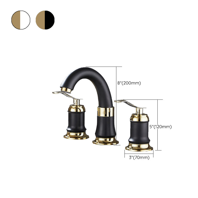 Contemporary Vessel Faucet Copper 2 Handles Low Arc Vessel Faucet for Home Clearhalo 'bathroom_sink_faucets' 'Conjunta de Baño y Conjunta de Grifo' 'Coronamiento de Baño y Dispositivo de Baño' 'Grifo del lavabo del baño' 'Hogar' 'home_improvement' 'home_improvement_bathroom_sink_faucets' 'Mejoras para el hogar' 6801762