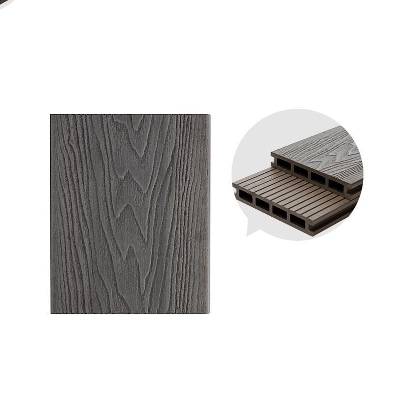 Rectangle Engineered Wooden Floor Water Resistant Floor Tile for Patio Garden Grey Square Hole Clearhalo 'Flooring 'Hardwood Flooring' 'hardwood_flooring' 'Home Improvement' 'home_improvement' 'home_improvement_hardwood_flooring' Walls and Ceiling' 6802023