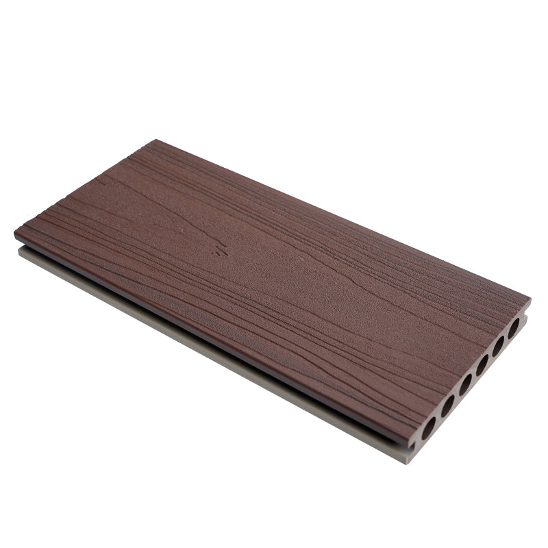 Tradition Engineered Floor Tile Water Resistant Nail Lock Outdoor Wooden Floor Dark Brown/ Black Clearhalo 'Flooring 'Hardwood Flooring' 'hardwood_flooring' 'Home Improvement' 'home_improvement' 'home_improvement_hardwood_flooring' Walls and Ceiling' 6802041