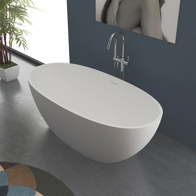 Oval Stone Soaking Bathtub Antique Finish Freestanding Bath Tub Clearhalo 'Bathroom Remodel & Bathroom Fixtures' 'Bathtubs' 'Home Improvement' 'home_improvement' 'home_improvement_bathtubs' 'Showers & Bathtubs' 6811889