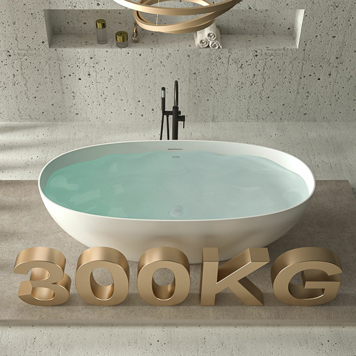 Modern Style Freestanding Soaking Bathtub Stone Bathroom Bathtub in White Clearhalo 'Bathroom Remodel & Bathroom Fixtures' 'Bathtubs' 'Home Improvement' 'home_improvement' 'home_improvement_bathtubs' 'Showers & Bathtubs' 6811922