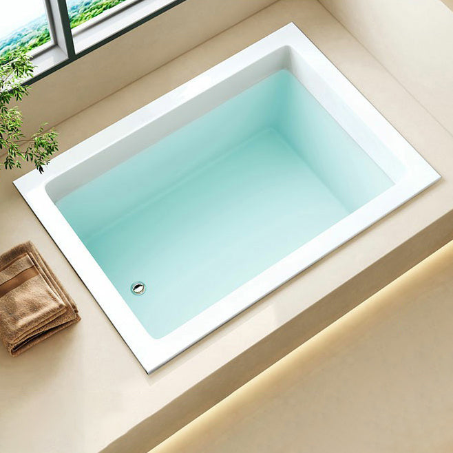 Modern Drop-in Acrylic Bathtub Rectangle Soaking/Whirlpool Bathtub Tub Only Tub Clearhalo 'Bathroom Remodel & Bathroom Fixtures' 'Bathtubs' 'Home Improvement' 'home_improvement' 'home_improvement_bathtubs' 'Showers & Bathtubs' 6811951