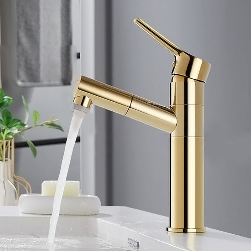 Grifo para lavabo de sobremesa 018 en latón dorado Colección