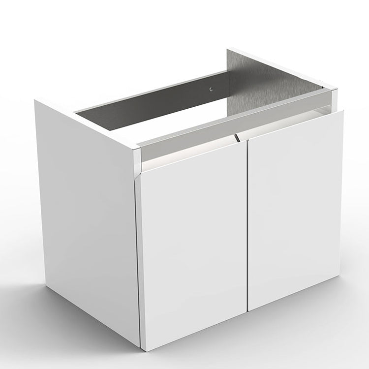 Modern Metal Bathroom Vanity Solid Color Wall Mount Vanity Cabinet in White Clearhalo 'Bathroom Remodel & Bathroom Fixtures' 'Bathroom Vanities' 'bathroom_vanities' 'Home Improvement' 'home_improvement' 'home_improvement_bathroom_vanities' 6818717