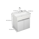 Modern Metal Bathroom Vanity Solid Color Wall Mount Vanity Cabinet in White Clearhalo 'Bathroom Remodel & Bathroom Fixtures' 'Bathroom Vanities' 'bathroom_vanities' 'Home Improvement' 'home_improvement' 'home_improvement_bathroom_vanities' 6818737