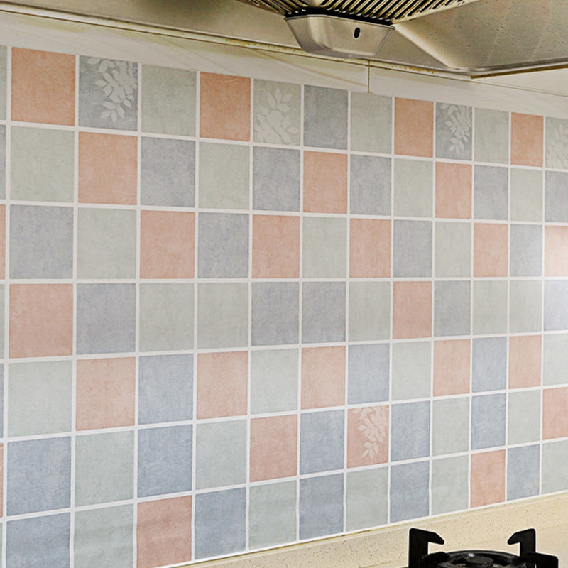 Modern Peel and Stick Tiles PVC Mosaic Tile Peel and Stick Backsplash Tile Pink-Blue Clearhalo 'Flooring 'Home Improvement' 'home_improvement' 'home_improvement_peel_stick_blacksplash' 'Peel & Stick Backsplash Tile' 'peel_stick_blacksplash' 'Walls & Ceilings' Walls and Ceiling' 6819179