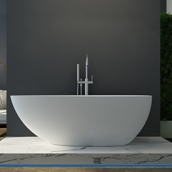 Stone Soaking Modern Bath Tub Antique Finish Freestanding Bath Tub Matte White 71"L x 35"W x 22"H Clearhalo 'Bathroom Remodel & Bathroom Fixtures' 'Bathtubs' 'Home Improvement' 'home_improvement' 'home_improvement_bathtubs' 'Showers & Bathtubs' 6821683