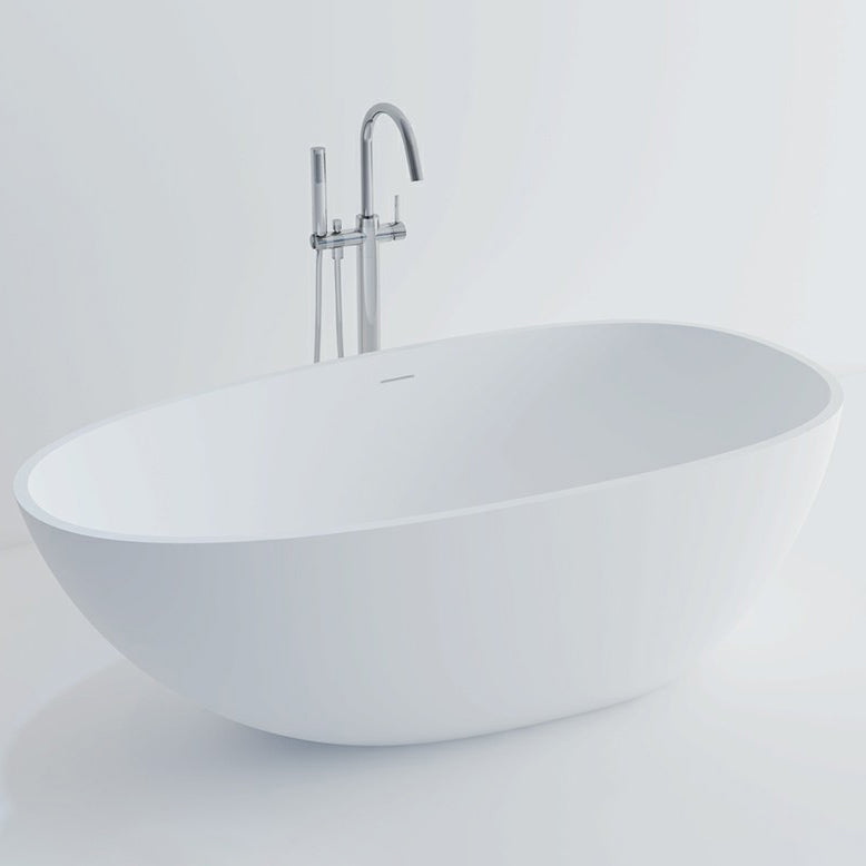 Stone Soaking Modern Bath Tub Antique Finish Freestanding Bath Tub White Clearhalo 'Bathroom Remodel & Bathroom Fixtures' 'Bathtubs' 'Home Improvement' 'home_improvement' 'home_improvement_bathtubs' 'Showers & Bathtubs' 6821685