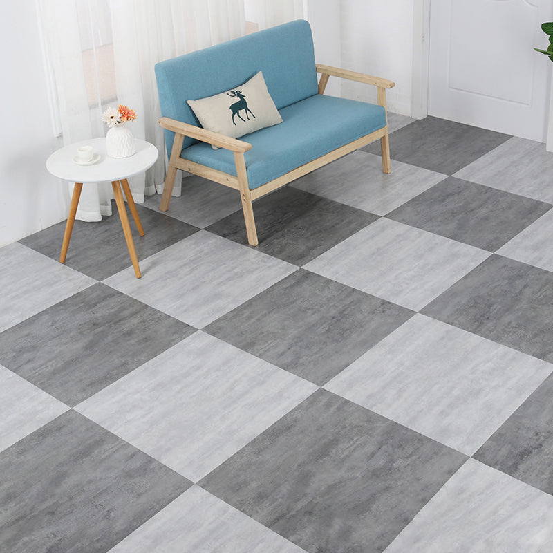 Peel and Stick PVC Flooring Low Gloss PVC Flooring with Stone Look Gray Plaid Clearhalo 'Flooring 'Home Improvement' 'home_improvement' 'home_improvement_vinyl_flooring' 'Vinyl Flooring' 'vinyl_flooring' Walls and Ceiling' 6822859