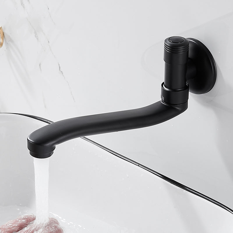 Swivel Tub Filler Wall Mount Copper Low Arc Knob Handle Tub Faucet Trim Clearhalo 'Bathroom Remodel & Bathroom Fixtures' 'Bathtub Faucets' 'bathtub_faucets' 'Home Improvement' 'home_improvement' 'home_improvement_bathtub_faucets' 6823343