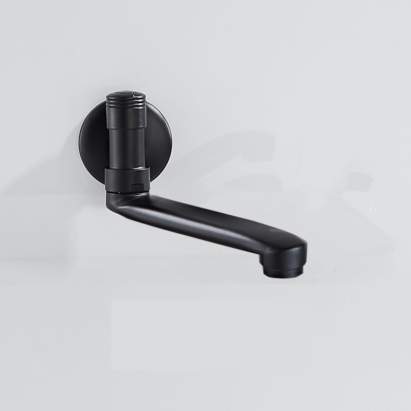 Swivel Tub Filler Wall Mount Copper Low Arc Knob Handle Tub Faucet Trim Black Low Arc Clearhalo 'Bathroom Remodel & Bathroom Fixtures' 'Bathtub Faucets' 'bathtub_faucets' 'Home Improvement' 'home_improvement' 'home_improvement_bathtub_faucets' 6823344