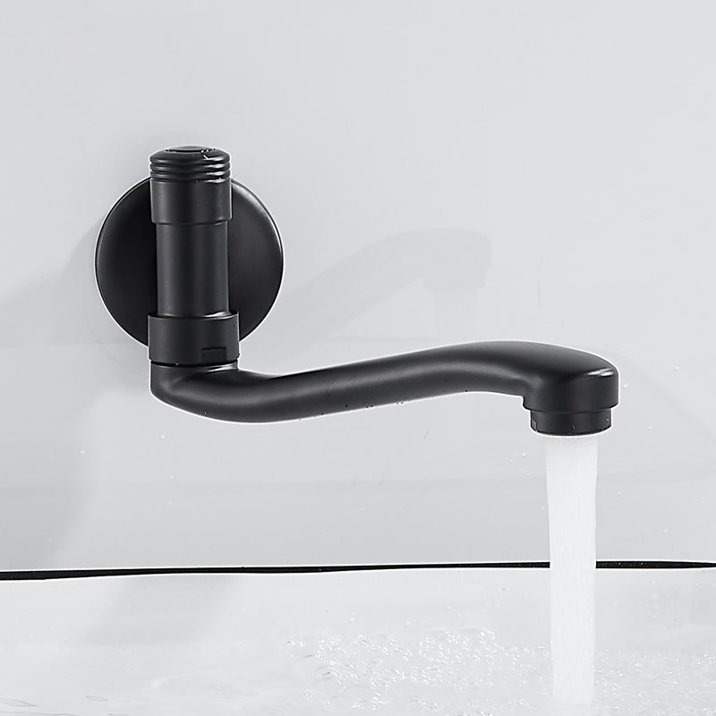 Swivel Tub Filler Wall Mount Copper Low Arc Knob Handle Tub Faucet Trim Clearhalo 'Bathroom Remodel & Bathroom Fixtures' 'Bathtub Faucets' 'bathtub_faucets' 'Home Improvement' 'home_improvement' 'home_improvement_bathtub_faucets' 6823348