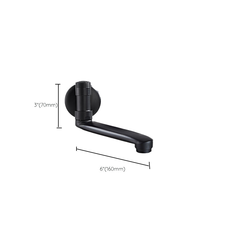 Swivel Tub Filler Wall Mount Copper Low Arc Knob Handle Tub Faucet Trim Clearhalo 'Bathroom Remodel & Bathroom Fixtures' 'Bathtub Faucets' 'bathtub_faucets' 'Home Improvement' 'home_improvement' 'home_improvement_bathtub_faucets' 6823358