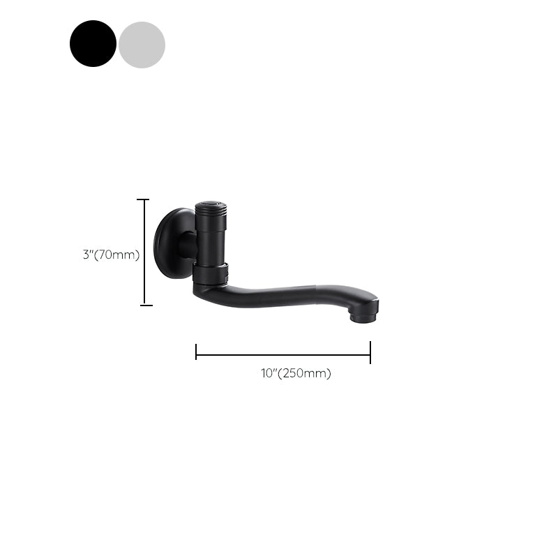 Swivel Tub Filler Wall Mount Copper Low Arc Knob Handle Tub Faucet Trim Clearhalo 'Bathroom Remodel & Bathroom Fixtures' 'Bathtub Faucets' 'bathtub_faucets' 'Home Improvement' 'home_improvement' 'home_improvement_bathtub_faucets' 6823360