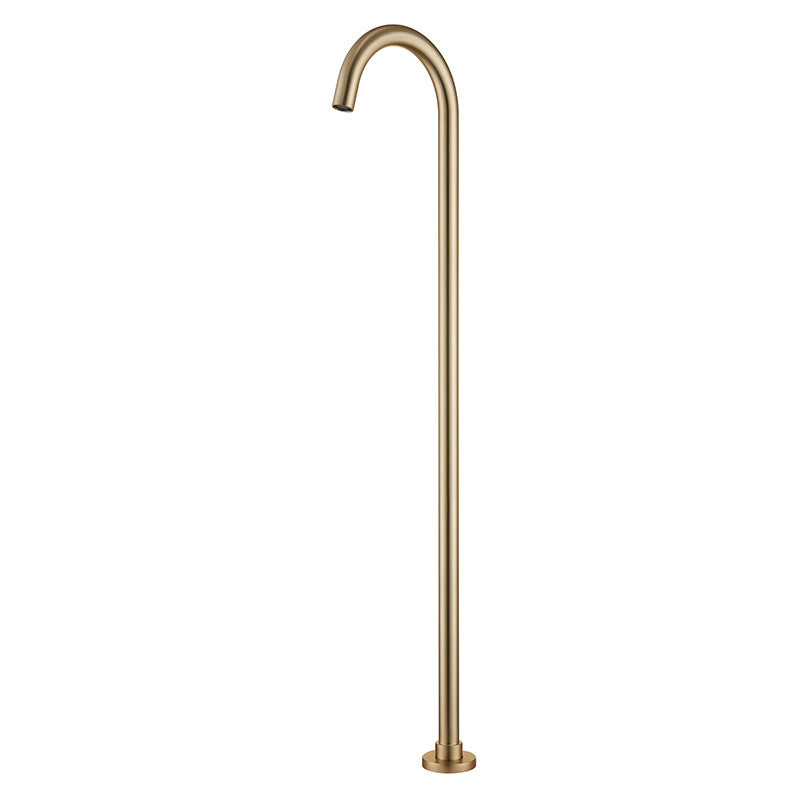 Modern Freestanding Tub Filler Copper Trim Floor Mounted Tub Filler Gold Handle Not Included Clearhalo 'Bathroom Remodel & Bathroom Fixtures' 'Bathtub Faucets' 'bathtub_faucets' 'Home Improvement' 'home_improvement' 'home_improvement_bathtub_faucets' 6823381